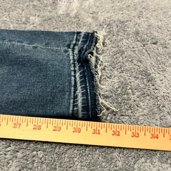 DRIFTWOOD Jeans Womens 26 Distressed Stretch Audrey Embroidered Boho Cottagecore - Picture 9 of 10